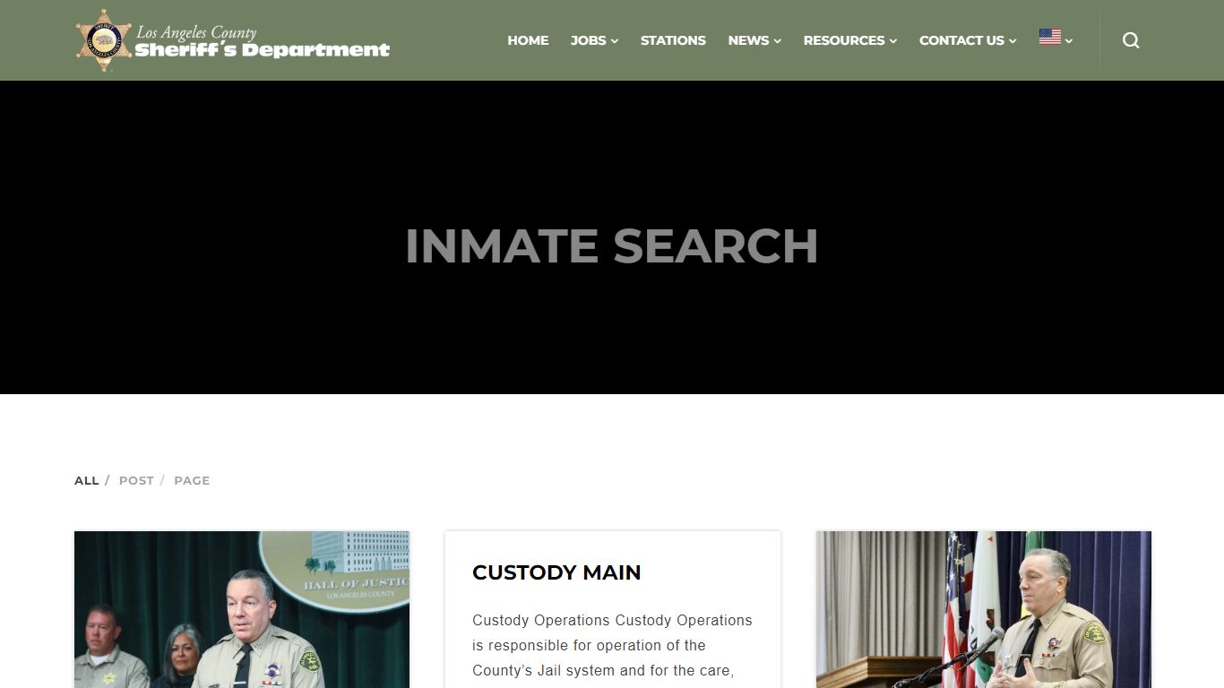 Inmate search - Los Angeles County Sheriff's Department